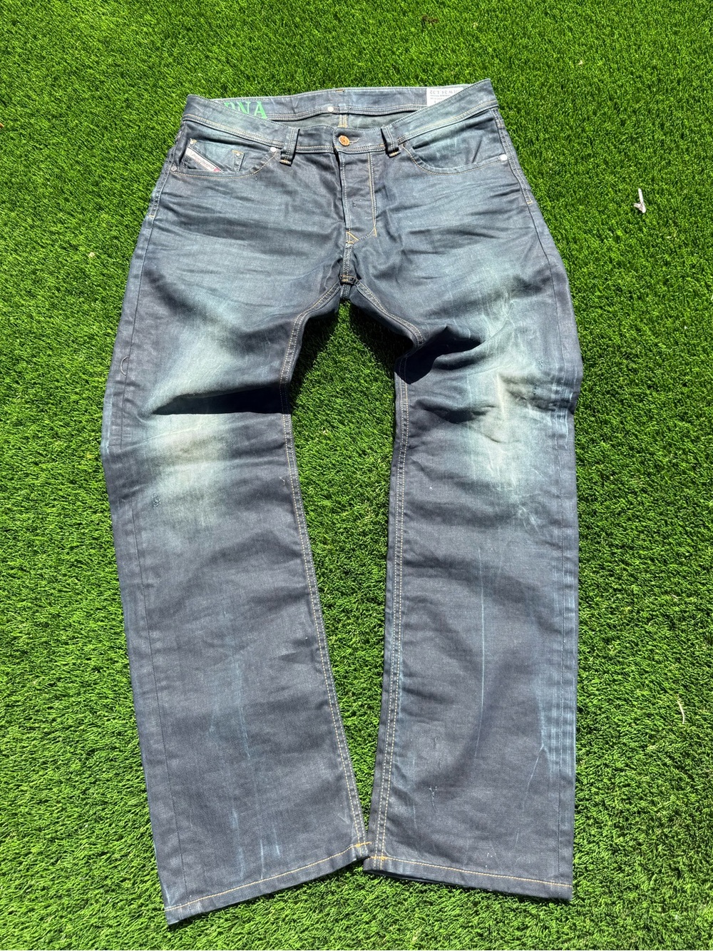 Vintage style Diesel Larkee jeans regular straight leg DNA Dirty Newage Wash